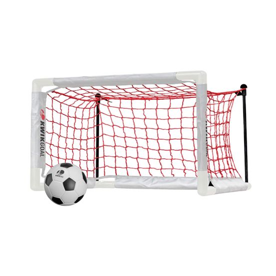 Dunlop Portable 8 Piece Pop Up Kids Football Goal Set with Pegs Pump & Ball 