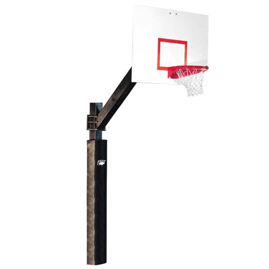 Bison 6\'\' Square Ultimate Basketball Hoop, w/ 42\'\' x 60\'\' Steel Backboard  BA871-BK - A55-122 | Anthem Sports