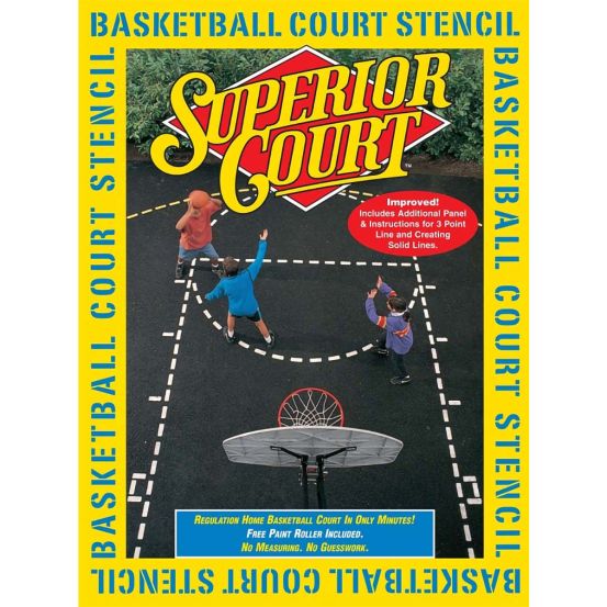 Superior Court Basketball Regulation Stencil Paint on Driveway Ursa Major for sale online 