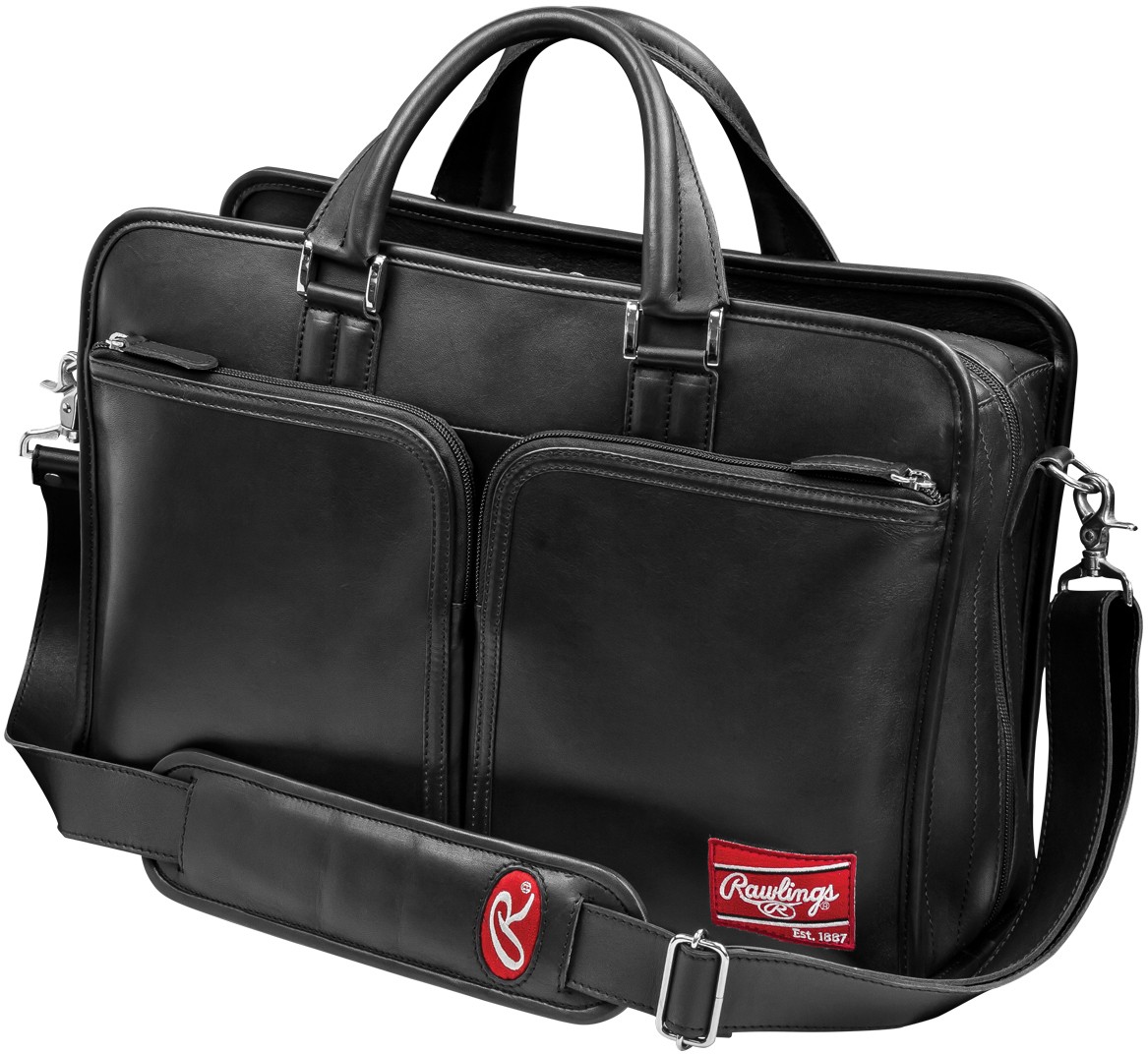 Rawlings Black Leather Coach's Briefcase A94575 Anthem Sports
