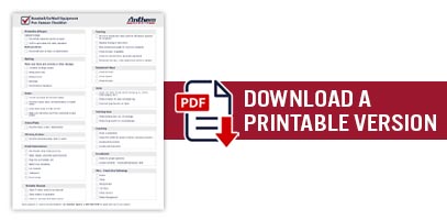 Download a printable version of the Baseball/Softball Equipment Pre-Season Checklist