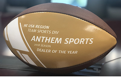 Anthem Sports wins the Wilson Sporting Goods 2018 Dealer Of The Year for the Northeast USA region