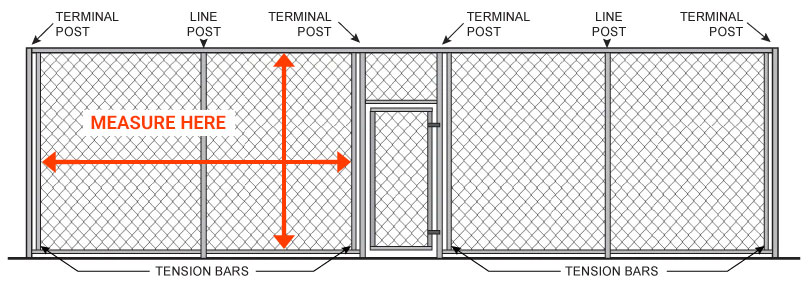 How To Measure A Custom Windscreen - Fence Section Diagram