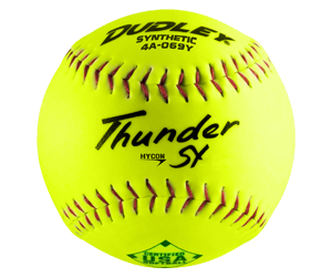 Dudley 12" Thunder SY 52/300 ASA Slowpitch Synthetic Softballs, dz