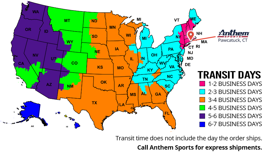 Shipping Lead Times | Anthem Sports