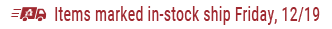 Items marked “In Stock” ship same day if ordered by 2:00pm EST! (Monday-Friday).